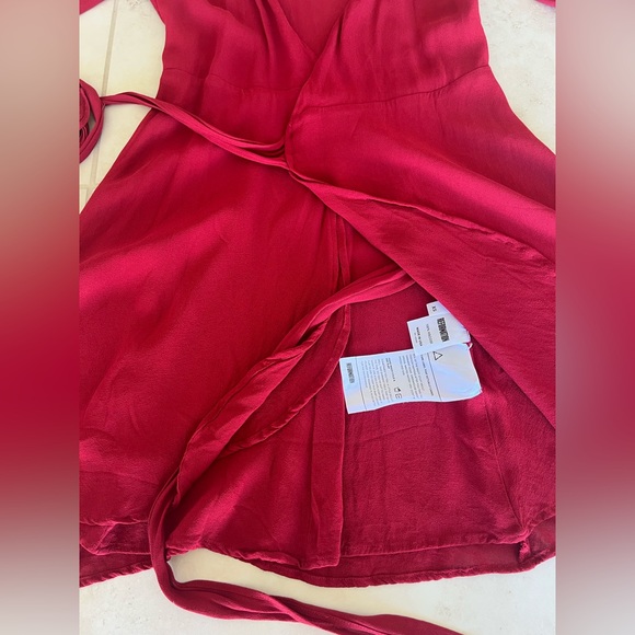Red Reformation Wrap Dress - Picture 3 of 4